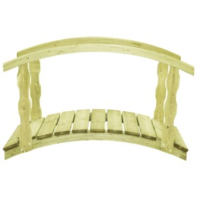 Puente para jardín con barandilla madera pino 170x74x105cm de vidaXL, Puentes de jardín - Ref: Foro24-49112, Precio: 252,47 €...