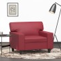 Sillón cuero sintético rojo tinto 60 cm de vidaXL, Sofás - Ref: Foro24-359410, Precio: 193,76 €, Descuento: %