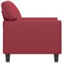 Sillón cuero sintético rojo tinto 60 cm de vidaXL, Sofás - Ref: Foro24-359410, Precio: 193,76 €, Descuento: %