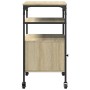 Printer stand 3 levels Sonoma oak 50x40x76 cm by vidaXL, Printer supports - Ref: Foro24-842292, Price: 67,61 €, Discount: %