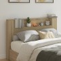 Bed headboard with LED light Sonoma oak 160x16.5x103.5 cm by vidaXL, Headboards and footboards - Ref: Foro24-839254, Price: 1...