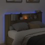Cabecero de cama con luz LED roble Sonoma 160x16,5x103,5 cm