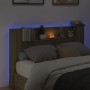 Cabecero de cama con luz LED roble Sonoma 160x16,5x103,5 cm de vidaXL, Cabeceros y pies de cama - Ref: Foro24-839254, Precio:...