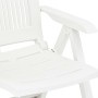 Reclining garden chairs 2 units white plastic by vidaXL, Garden chairs - Ref: Foro24-48766, Price: 131,14 €, Discount: %