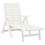 Tumbona plegable de plástico blanco de vidaXL, Tumbonas - Ref: Foro24-48754, Precio: 119,64 €, Descuento: %