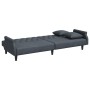 2-Sitzer-Schlafsofa und dunkelgraue Samthockerkissen von vidaXL, Sofas - Ref: Foro24-3216220, Preis: 313,99 €, Rabatt: %