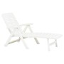 Tumbona plegable de plástico blanco de vidaXL, Tumbonas - Ref: Foro24-48754, Precio: 119,64 €, Descuento: %