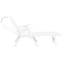 Tumbona plegable de plástico blanco de vidaXL, Tumbonas - Ref: Foro24-48754, Precio: 119,64 €, Descuento: %