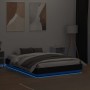 Estructura de cama con luces LED negro 120x190 cm