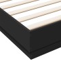 Black engineered wood bed frame 180x200 cm by vidaXL, Beds and slatted bases - Ref: Foro24-3209836, Price: 168,99 €, Discount: %