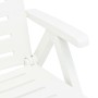 Tumbona plegable de plástico blanco de vidaXL, Tumbonas - Ref: Foro24-48754, Precio: 119,64 €, Descuento: %