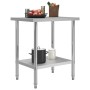 Stainless steel kitchen work table 80x60x85 cm by vidaXL, Restoration - Ref: Foro24-51186, Price: 138,75 €, Discount: %