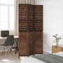 Dark brown paulownia wood 3-panel separator screen by vidaXL, Room dividers - Ref: Foro24-358704, Price: 98,99 €, Discount: %