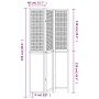 Biombo separador de 3 paneles madera paulownia marrón oscuro de vidaXL, Divisores de ambientes - Ref: Foro24-358704, Precio: ...