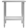 Stainless steel kitchen work table 80x60x85 cm by vidaXL, Restoration - Ref: Foro24-51186, Price: 138,75 €, Discount: %