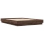 Estructura de cama madera de ingeniería marrón roble 150x200 cm