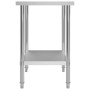 Stainless steel kitchen work table 80x60x85 cm by vidaXL, Restoration - Ref: Foro24-51186, Price: 138,75 €, Discount: %