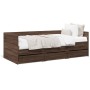 Lounger with brown oak engineered wood drawers 90x190 cm by vidaXL, Beds and slatted bases - Ref: Foro24-3280831, Price: 187,...