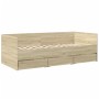 Lounger with Sonoma oak engineered wood drawers 90x190 cm by vidaXL, Beds and slatted bases - Ref: Foro24-3280827, Price: 172...