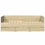 Tumbona con cajones madera ingeniería roble Sonoma 90x190 cm de vidaXL, Camas y somieres - Ref: Foro24-3280827, Precio: 167,2...