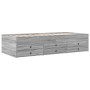 Tumbona con cajones madera ingeniería gris Sonoma 90x190 cm