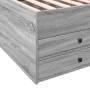 Sonoma gray engineered wood lounger with drawers 90x190 cm by vidaXL, Beds and slatted bases - Ref: Foro24-3280886, Price: 20...