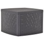 Mesa auxiliar de plástico color moca 54x54x36,5 cm de vidaXL, Mesas de jardín - Ref: Foro24-48776, Precio: 36,95 €, Descuento: %