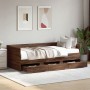 Lounger with brown oak engineered wood drawers 75x190 cm by vidaXL, Beds and slatted bases - Ref: Foro24-3280838, Price: 175,...