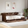 Lounger with brown oak engineered wood drawers 90x190 cm by vidaXL, Beds and slatted bases - Ref: Foro24-3280859, Price: 214,...