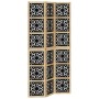 Divider screen 3 panels solid Paulownia wood brown black by vidaXL, Room dividers - Ref: Foro24-358800, Price: 93,99 €, Disco...