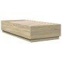 Estructura de cama madera de ingeniería roble Sonoma 100x200 cm