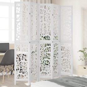 White Paulownia solid wood 5-panel dividing screen by vidaXL, Room dividers - Ref: Foro24-358744, Price: 159,99 €, Discount: %