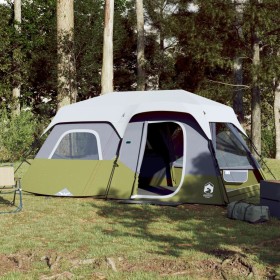 Family tent with LED 9 people quick opening light green by vidaXL, tents - Ref: Foro24-94310, Price: 267,76 €, Discount: %