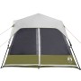 Family tent with LED 9 people quick opening light green by vidaXL, tents - Ref: Foro24-94310, Price: 266,99 €, Discount: %