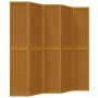 5-panel partition screen solid brown paulownia wood by vidaXL, Room dividers - Ref: Foro24-358823, Price: 144,99 €, Discount: %