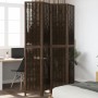 Dark brown paulownia wood 4-panel dividing screen by vidaXL, Room dividers - Ref: Foro24-358660, Price: 101,28 €, Discount: %