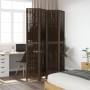 Dark brown paulownia wood 4-panel dividing screen by vidaXL, Room dividers - Ref: Foro24-358660, Price: 101,28 €, Discount: %