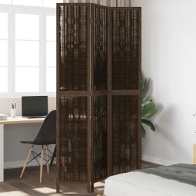 Dark brown paulownia wood 3-panel separator screen by vidaXL, Room dividers - Ref: Foro24-358655, Price: 76,99 €, Discount: %