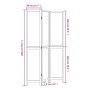 3-teiliges Trennsieb aus dunkelbraunem Paulownia-Holz von vidaXL, Raumteiler - Ref: Foro24-358655, Preis: 73,99 €, Rabatt: %