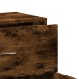 Aparador de madera de ingeniería roble ahumado 60x31x70 cm