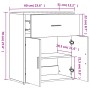 Aparador de madera de ingeniería roble ahumado 60x31x70 cm de vidaXL, Aparadores - Ref: Foro24-840468, Precio: 66,86 €, Descu...