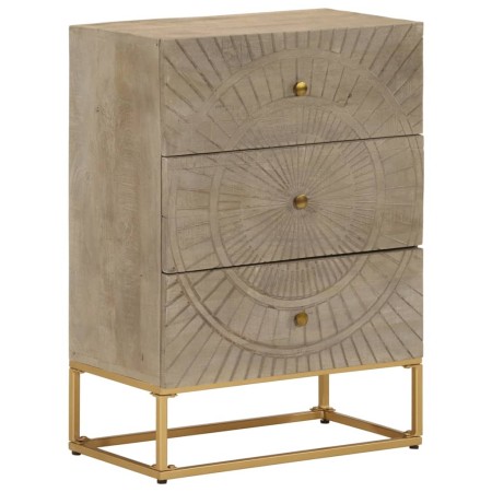 Chest of drawers solid mango wood and iron 55x30x76 cm by vidaXL, Lockers and storage cabinets - Ref: Foro24-372016, Price: 2...