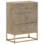 Chest of drawers solid mango wood and iron 55x30x76 cm by vidaXL, Lockers and storage cabinets - Ref: Foro24-372016, Price: 2...