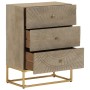 Chest of drawers solid mango wood and iron 55x30x76 cm by vidaXL, Lockers and storage cabinets - Ref: Foro24-372016, Price: 2...