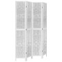 White Paulownia solid wood 4-panel dividing screen by vidaXL, Room dividers - Ref: Foro24-358676, Price: 117,99 €, Discount: %