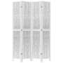 White Paulownia solid wood 4-panel dividing screen by vidaXL, Room dividers - Ref: Foro24-358676, Price: 117,99 €, Discount: %