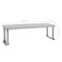 Stainless steel work table shelf 120x30x35 cm by vidaXL, Restoration - Ref: Foro24-51192, Price: 120,99 €, Discount: %