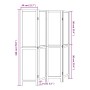 4-teilige Trennwand aus weißem Paulownia-Massivholz von vidaXL, Raumteiler - Ref: Foro24-358674, Preis: 95,25 €, Rabatt: %