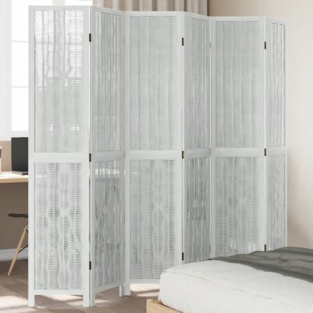 White Paulownia solid wood 6-panel dividing screen by vidaXL, Room dividers - Ref: Foro24-358683, Price: 138,99 €, Discount: %