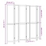 6-teilige Trennwand aus weißem Paulownia-Massivholz von vidaXL, Raumteiler - Ref: Foro24-358683, Preis: 138,94 €, Rabatt: %